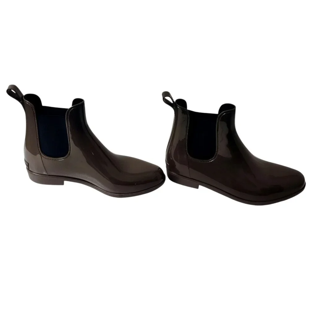 Comfortview: Ankle Rain Boots, Size 12W, Deep Olive Green - Picture 3 of 12
